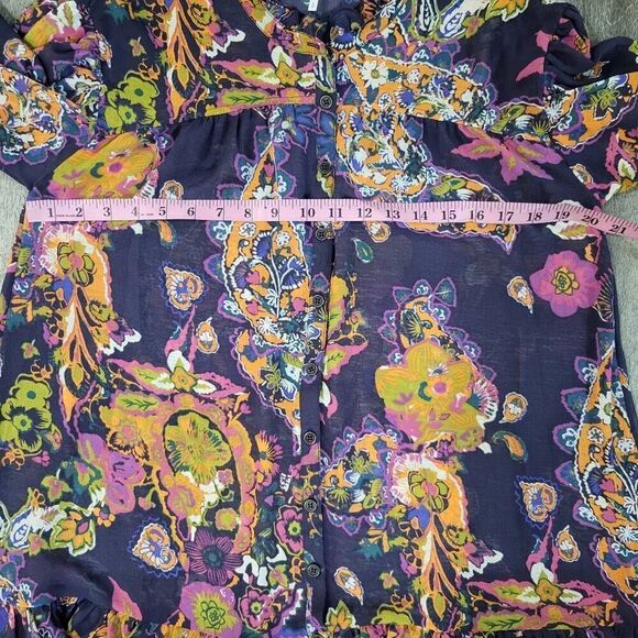 Free People Ladies Ibiza Nights Mini Dress in Purple/ Plum Combo, Size s - Picture 7 of 9